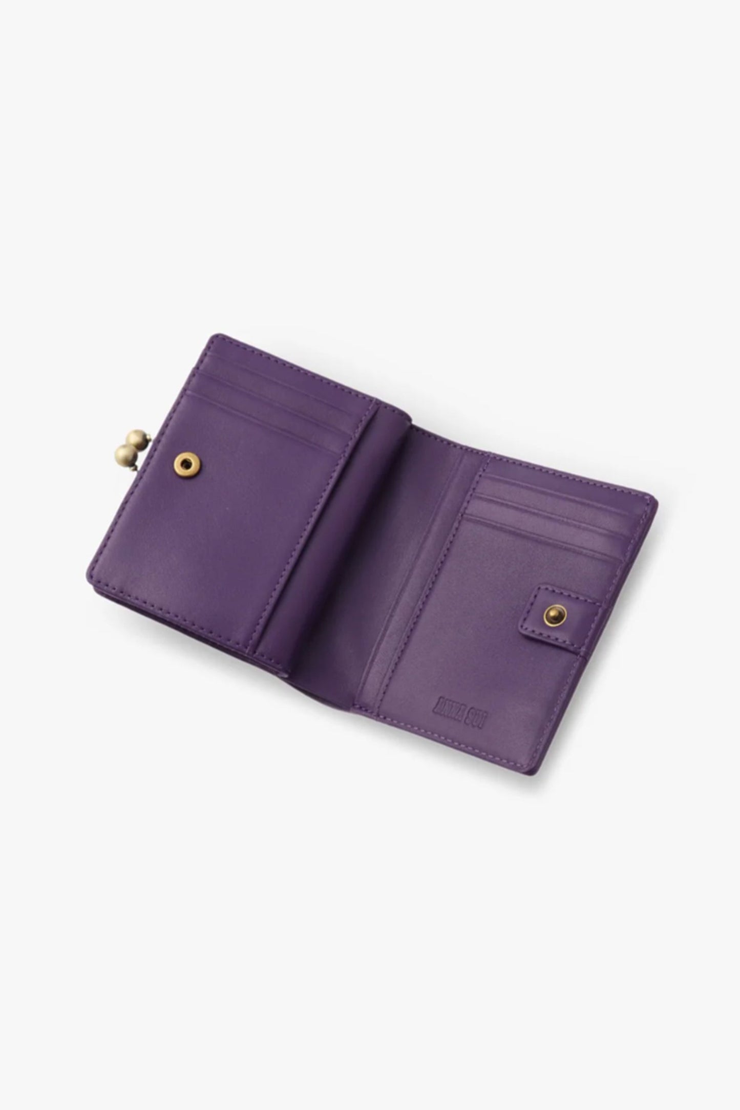 Anna Sui Purple Retro Button Small Wallet