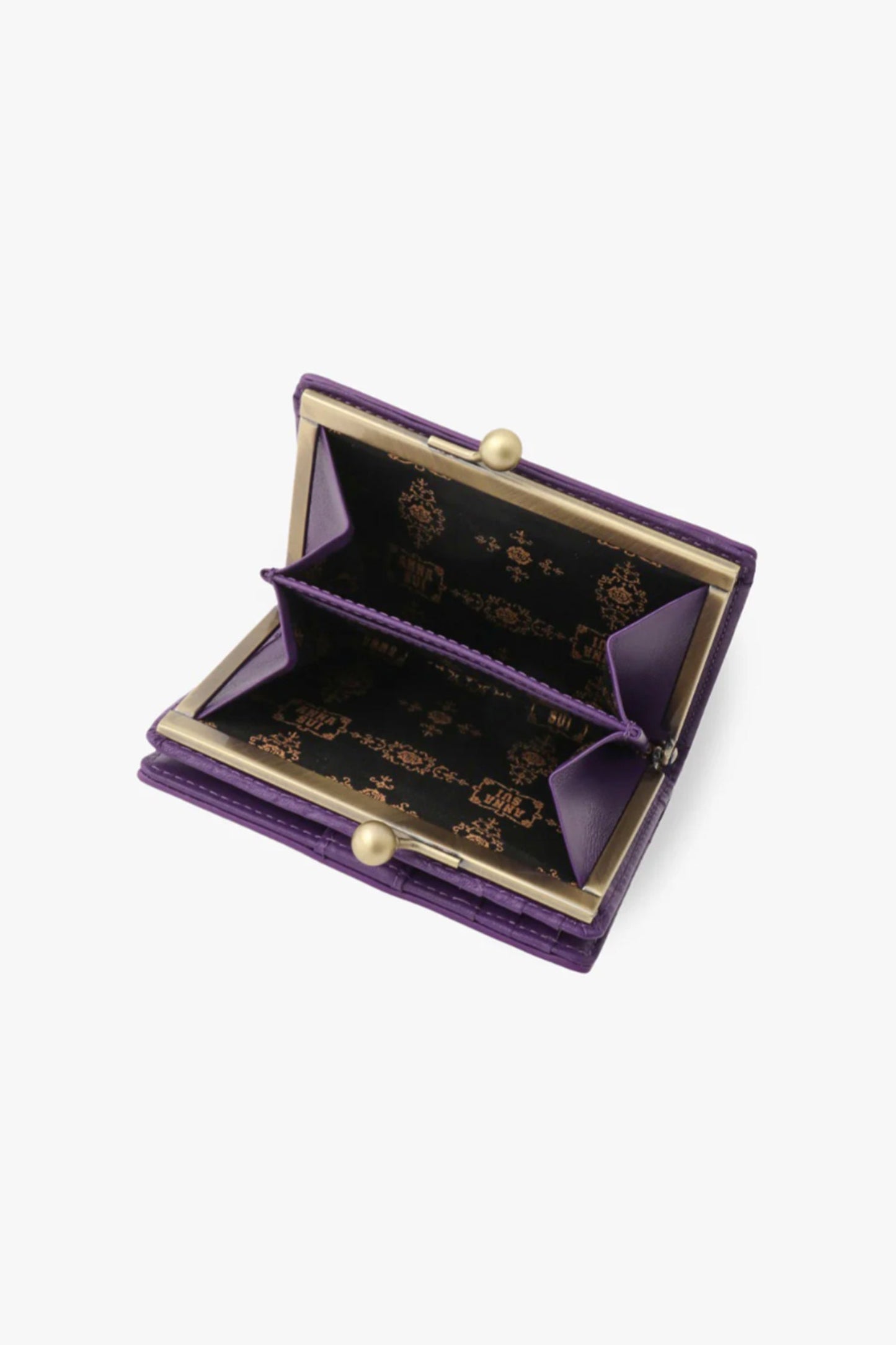 Anna Sui Purple Retro Button Small Wallet