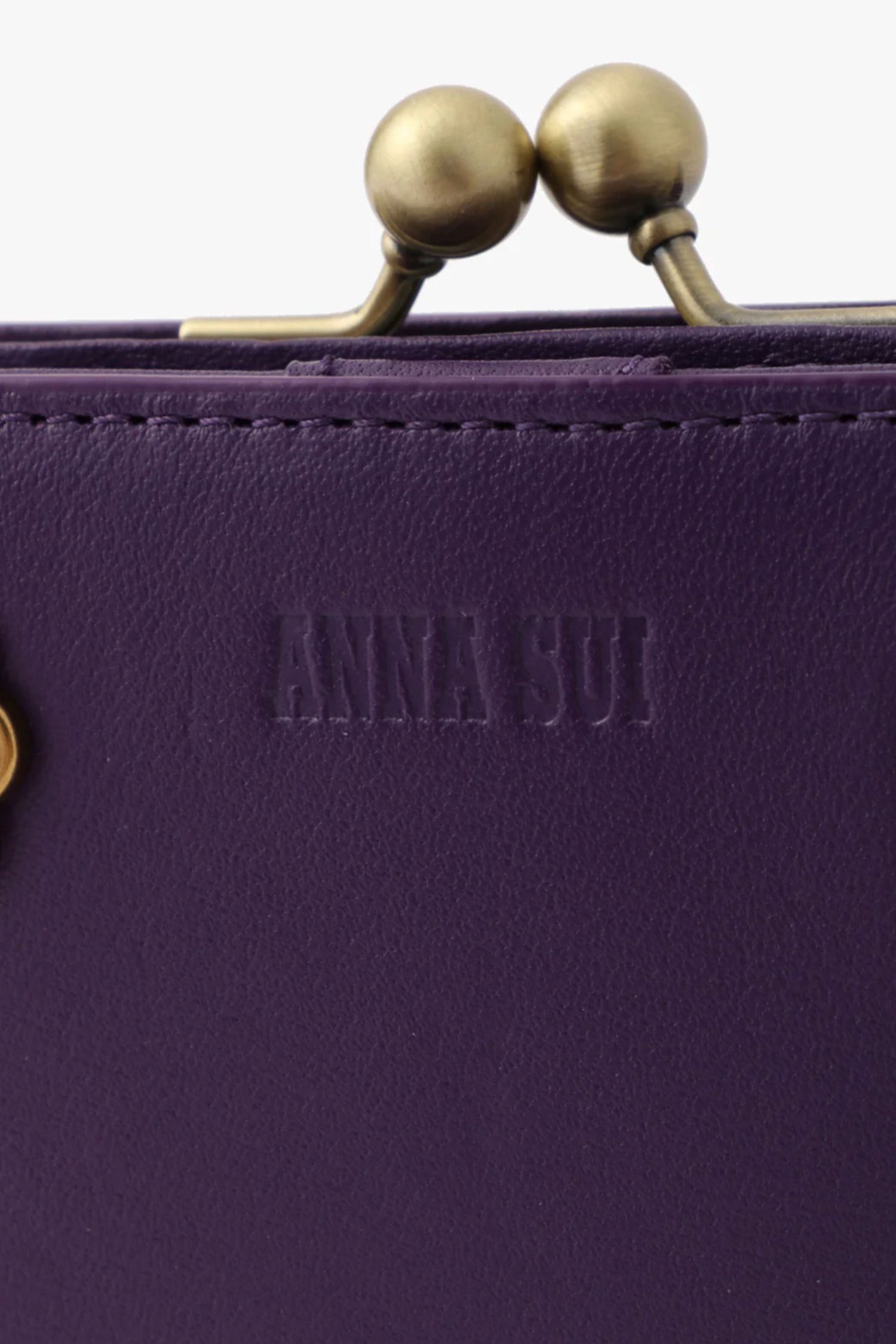 Anna Sui Purple Retro Button Small Wallet