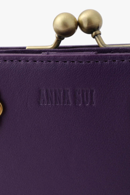 Anna Sui Purple Retro Button Small Wallet