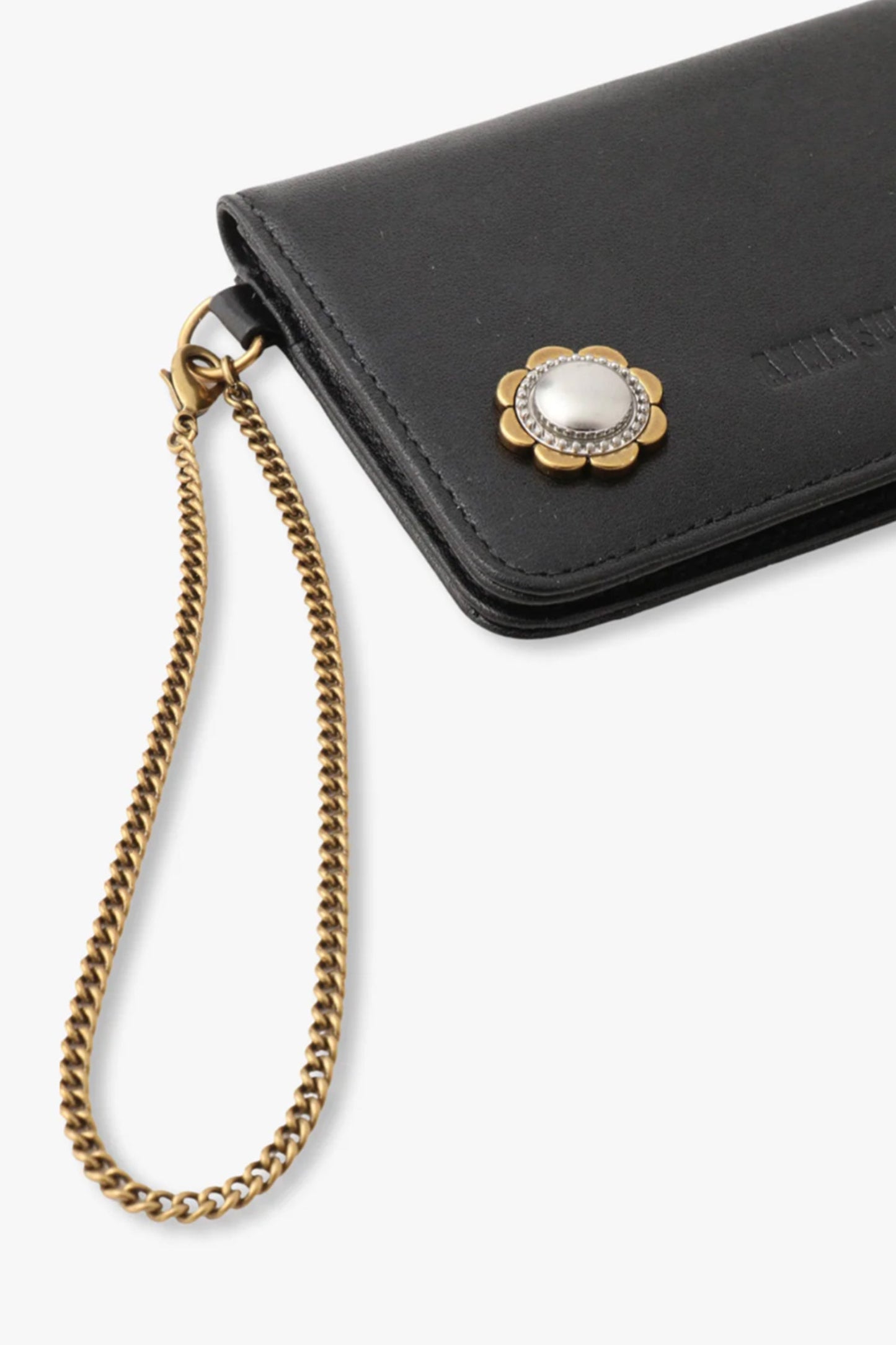 Anna Sui Black Retro Button Pass Case