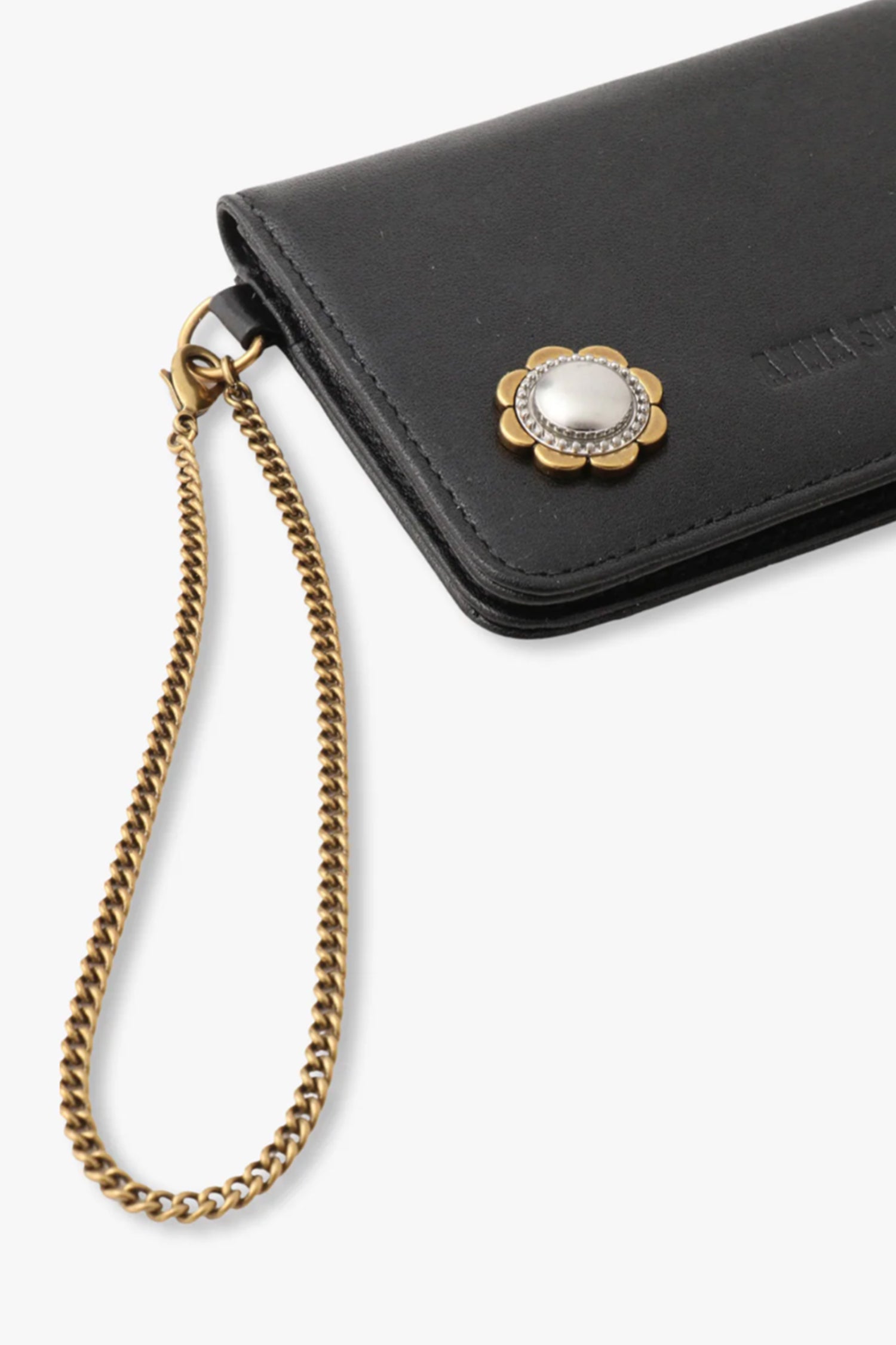 Anna Sui Black Retro Button Pass Case