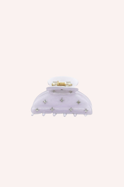 Anna Sui Lavender Medium Pastel Crystal Jaw Clip