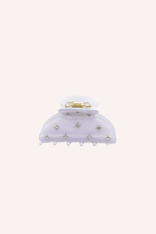Anna Sui Lavender Medium Pastel Crystal Jaw Clip