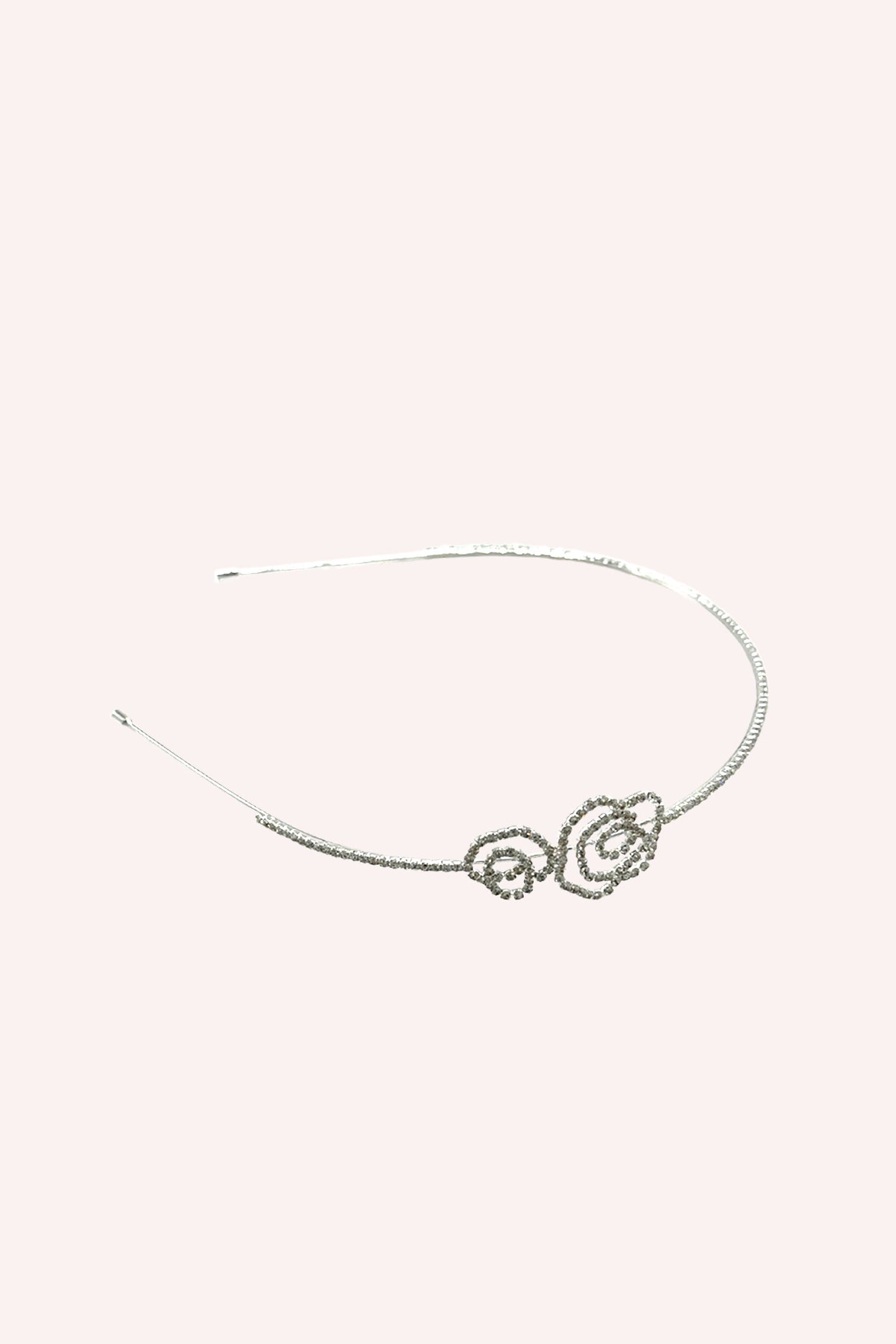 Anna Sui Silver Rose Cutout Flower Headband