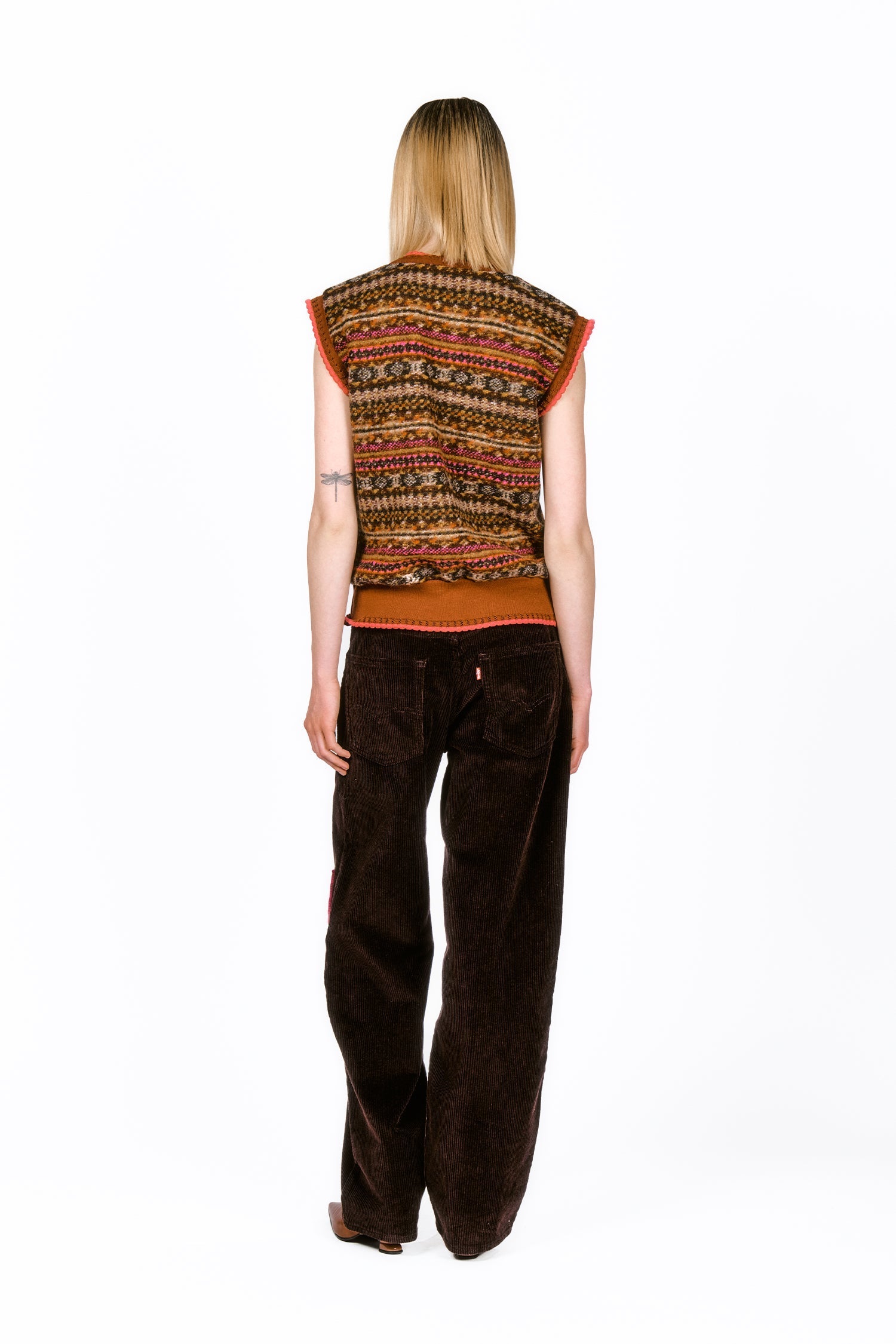 Anna Sui Fair Isle Fleece Vest