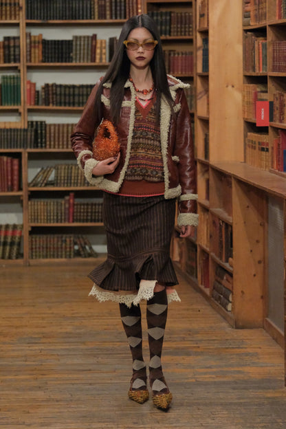 Anna Sui Fair Isle Fleece Vest