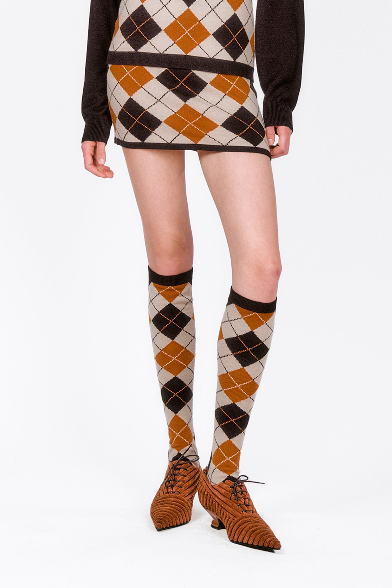 Anna Sui Argyle Knitwear Skirt