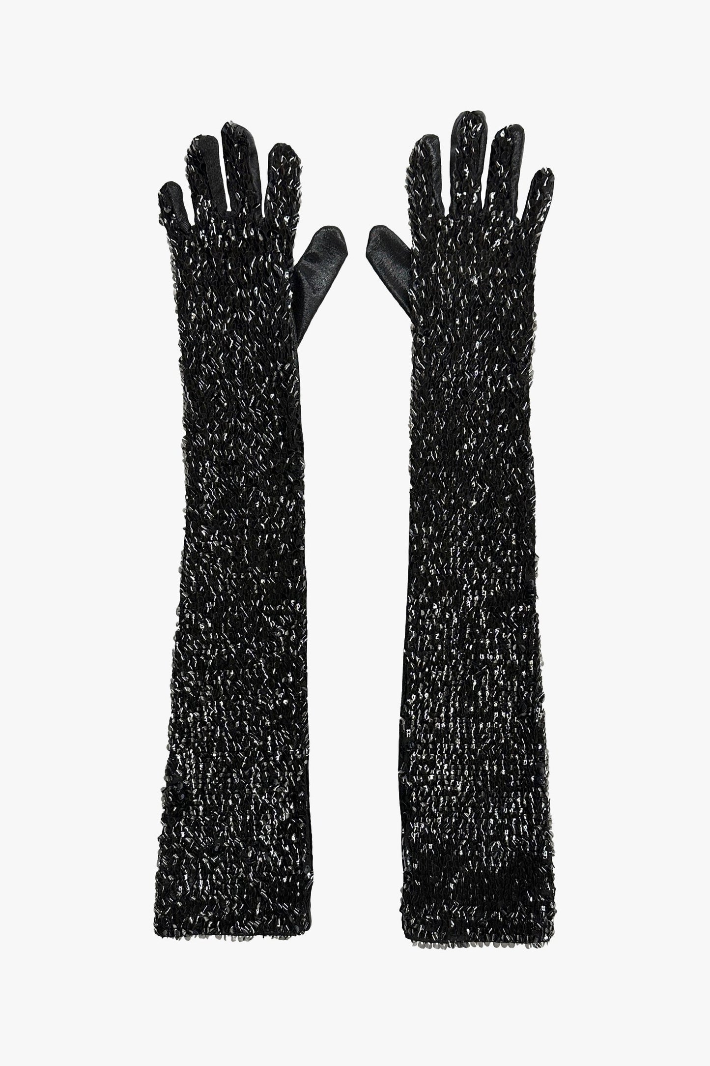 Anna Sui Bugle Bead Sequins Long Gloves