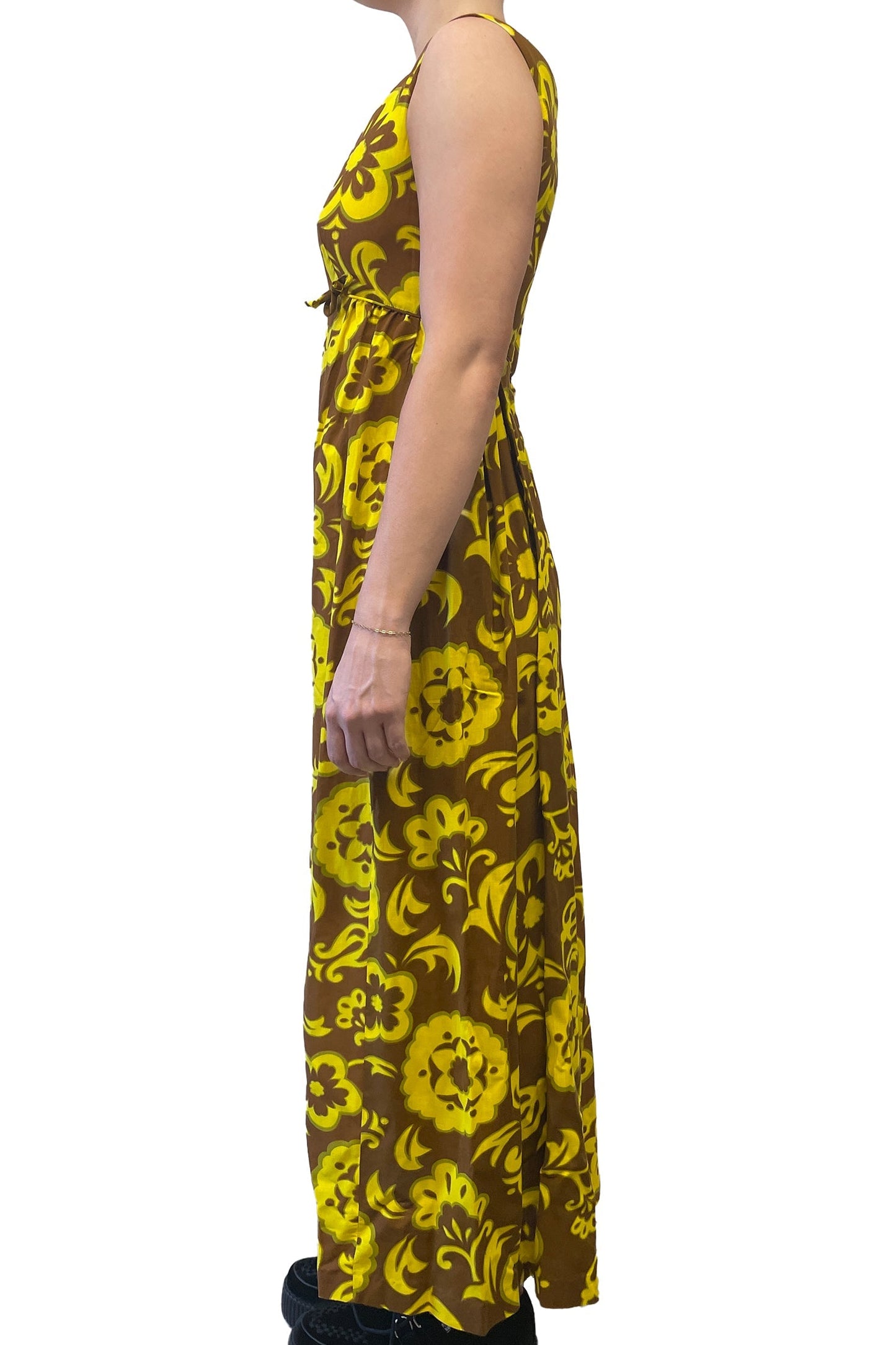 Anna Sui Vintage Kamani O Hawaii Floral Maxi Dress