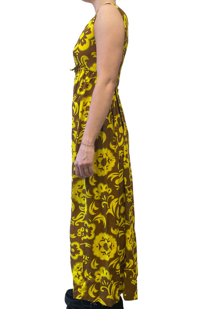 Anna Sui Vintage Kamani O Hawaii Floral Maxi Dress
