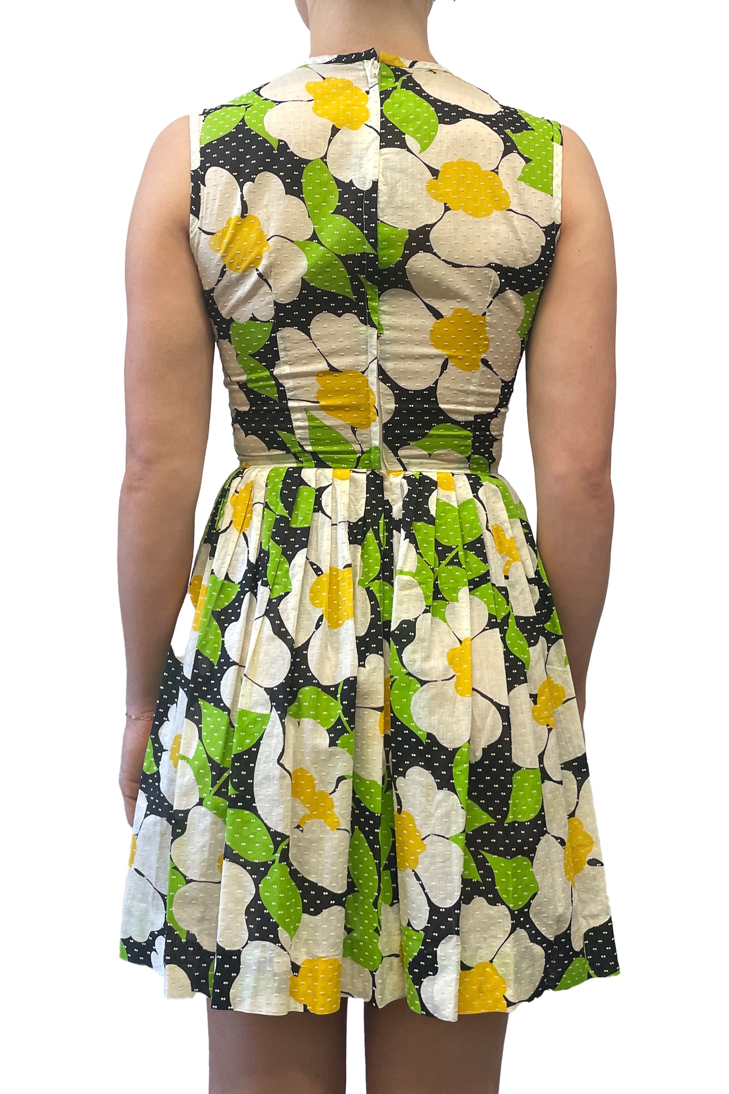 Anna Sui Vintage Sixties Vicky Vaughn Dotted Floral Dress