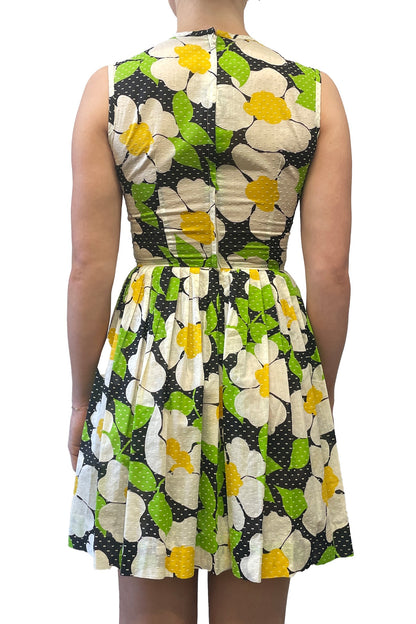Anna Sui Vintage Sixties Vicky Vaughn Dotted Floral Dress