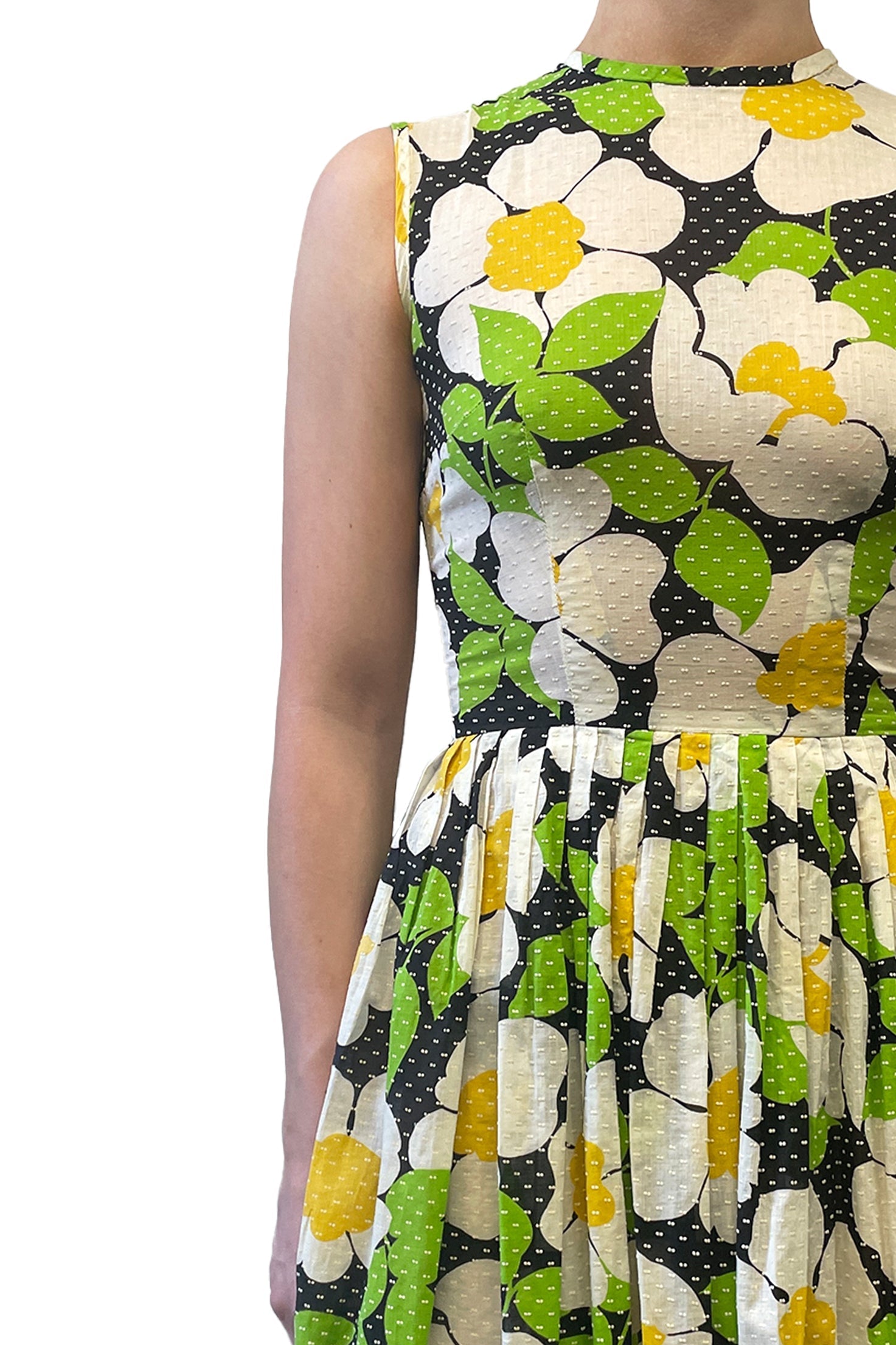Anna Sui Vintage Sixties Vicky Vaughn Dotted Floral Dress