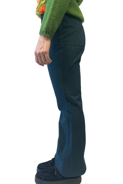 Anna Sui Vintage Seventies Lee Teal Flare Pants