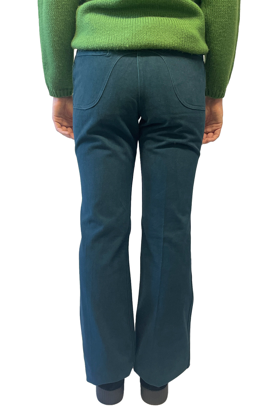 Anna Sui Vintage Seventies Lee Teal Flare Pants
